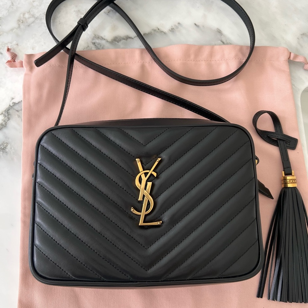Ysl medium lou camera bag black euc Saint Laurent